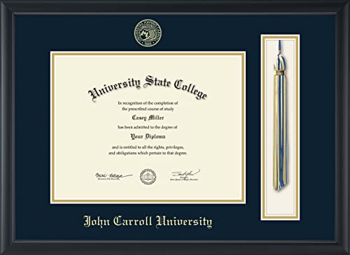 John Carroll University - Officially Licensed - Gold Embossed Tassel Diploma Frame - Document Size 11" x 8.5"