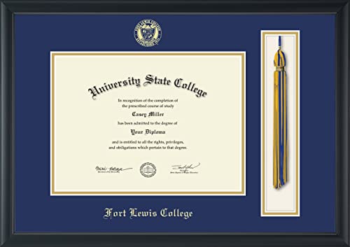 Fort Lewis College - Officially Licensed - Gold Embossed Tassel Diploma Frame - Document Size 11" x 8"