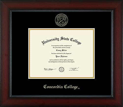 Concordia College Moorhead - Officially Licensed - Gold Embossed Diploma Frame - Document Size 8" x 6"