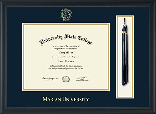 Marian University in Wisconsin - Officially Licensed - Gold Embossed Tassel Diploma Frame - Document Size 11" x 8.5"