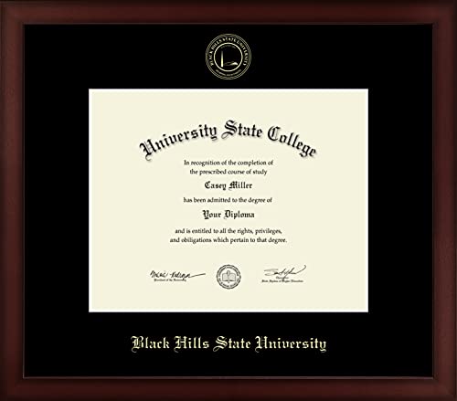 Black Hills State University - Officially Licensed - Gold Embossed Diploma Frame - Document Size 10" x 8"