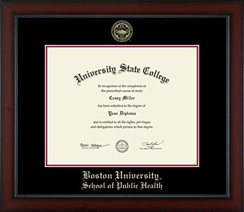 Boston University School of Public Health - Officially Licensed - Gold Embossed Diploma Frame - Document Size 14" x 11"