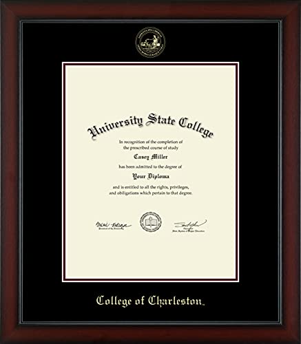 College of Charleston - Officially Licensed - Gold Embossed Diploma Frame - Document Size 16" x 20"