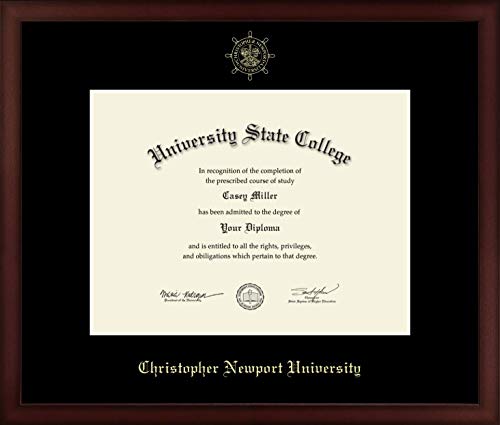 Christopher Newport University - Officially Licensed - Gold Embossed Diploma Frame - Document Size 13" x 10"