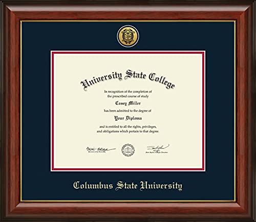 Columbus State University - Officially Licensed - Bachelor's - Gold Medallion Diploma Frame - Document Size 11" x 8.5"