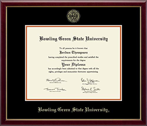 Church Hill Classics Bowling Green State University - Gold Embossed - Featuring Galleria Moulding - Officially Licensed - Diploma Size 11" x 8.5"