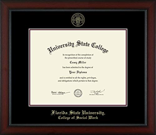 Framerly For Florida State University College of Social Work - Officially Licensed - Gold Embossed Diploma Frame - Document Size 14" x 11"