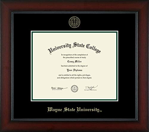 Wayne State University - Officially Licensed - Gold Embossed Diploma Frame - Document Size 10" x 8"