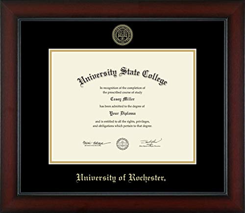 University of Rochester - Officially Licensed - Bachelor's/Master's - Gold Embossed Diploma Frame - Document Size 11" x 8.5"