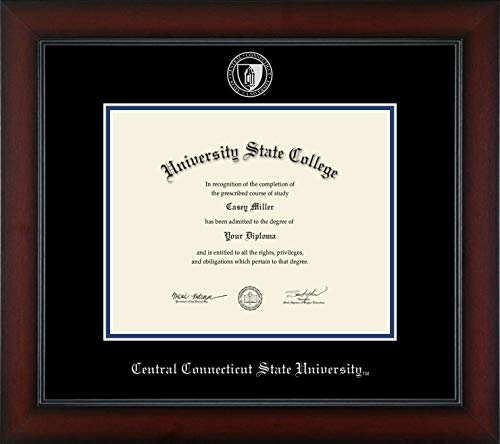 Central Connecticut State University - Officially Licensed - Bachelor's/Master's - Silver Embossed Diploma Frame - Document Size 10" x 8"