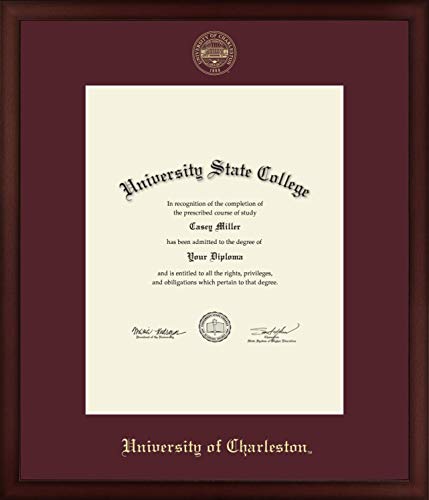 University of Charleston - Officially Licensed - Gold Embossed Diploma Frame - Document Size 11" x 14"