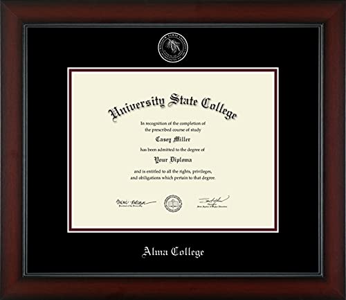 Alma College - Officially Licensed - Silver Embossed Diploma Frame - Document Size 11" x 8.5"