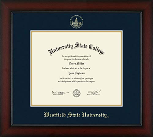 Westfield State University - Officially Licensed - Gold Embossed Diploma Frame - Document Size 11" x 8.5"