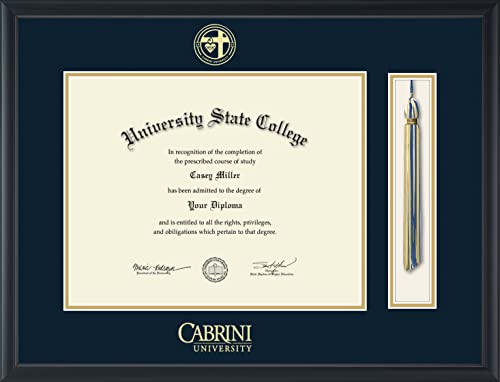 Cabrini University - Officially Licensed - Gold Embossed Tassel Diploma Frame - Document Size 14" x 11"