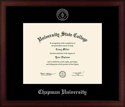 Chapman University - Officially Licensed - Silver Embossed Diploma Frame - Document Size 11" x 8.5"