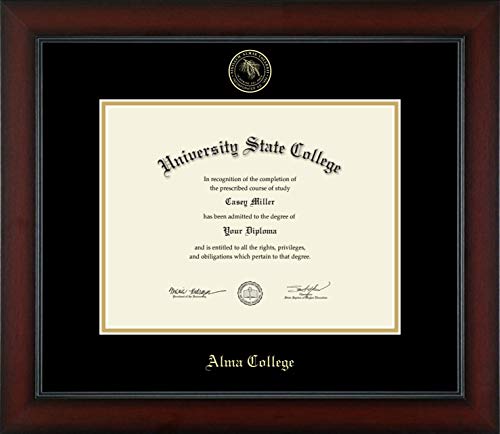 Alma College - Officially Licensed - Gold Embossed Diploma Frame - Document Size 11" x 8.5"