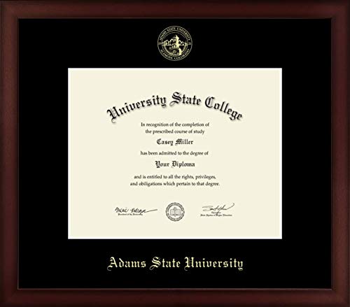 Adams State University - Officially Licensed - Gold Embossed Diploma Frame - Document Size 10" x 8"