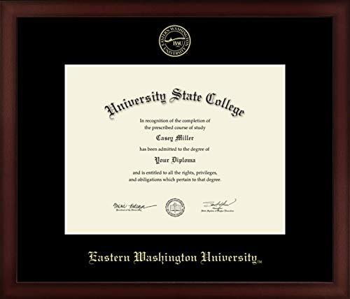 Eastern Washington University - Officially Licensed - Bachelor's - Gold Embossed Diploma Frame - Document Size 11" x 8.5"