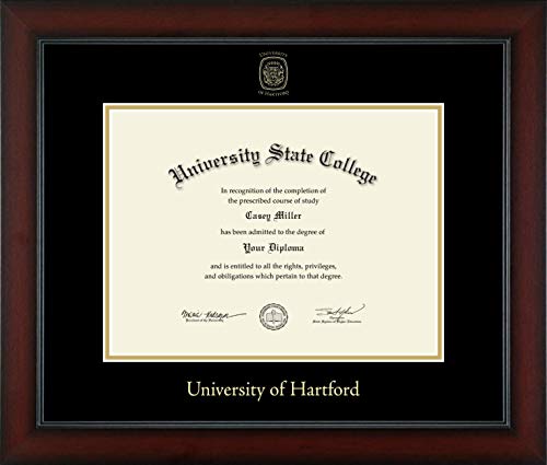 University of Hartford - Officially Licensed - Gold Embossed Diploma Frame - Document Size 12" x 9"