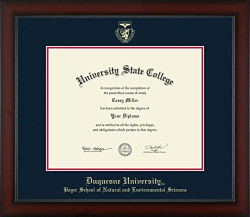 Duquesne University Bayer School of Natural and Environmental Sciences - Officially Licensed - PhD - Gold Embossed Diploma Frame - Document Size 14" x 11"