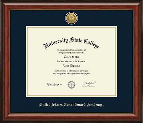 United States Coast Guard Academy - Officially Licensed - Gold Medallion Diploma Frame - Document Size 20" x 15.5"