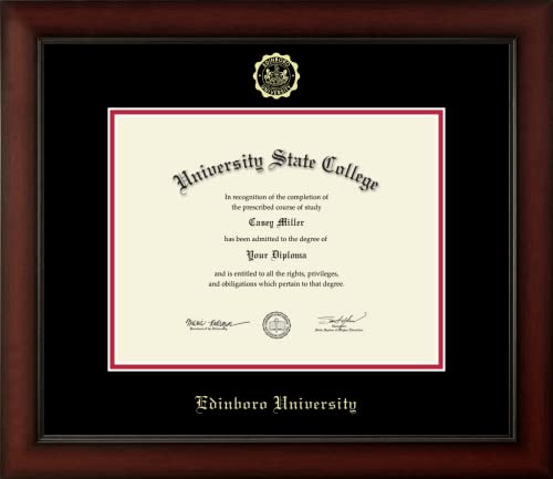 Edinboro University - Officially Licensed - Gold Embossed Diploma Frame - Document Size 11" x 8.5"