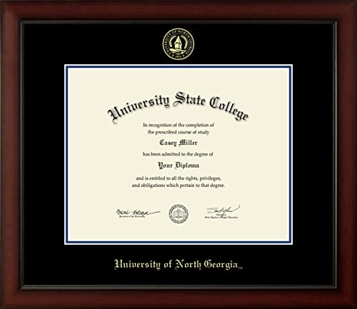 University of North Georgia - Officially Licensed - Gold Embossed Diploma Frame - Document Size 14" x 11"