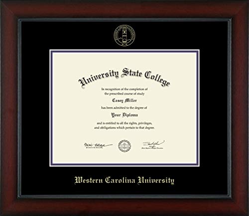 Western Carolina University - Officially Licensed - Bachelor's - Gold Embossed Diploma Frame - Document Size 11" x 8.5"