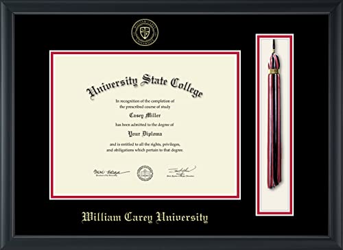 William Carey University - Officially Licensed - Gold Embossed Tassel Diploma Frame - Document Size 11" x 8.5"