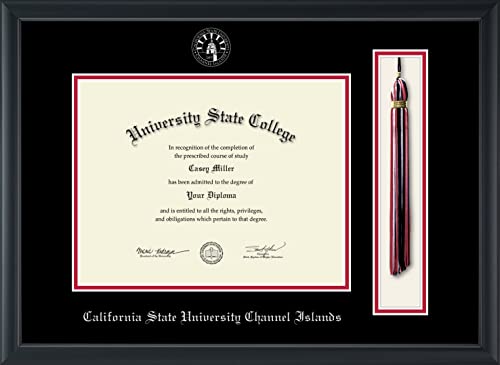 California State University Channel Islands - Officially Licensed - Silver Embossed Tassel Diploma Frame - Document Size 11" x 8.5"