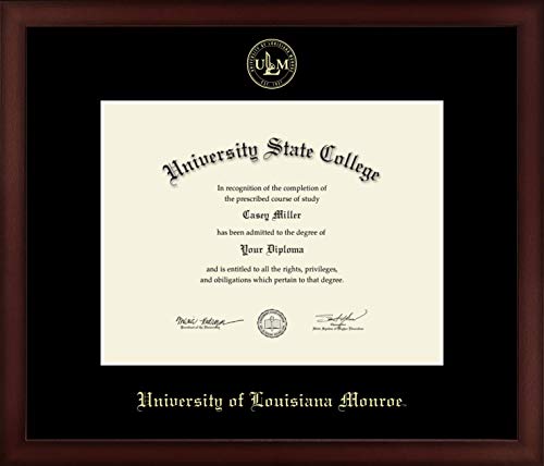 University of Louisiana Monroe - Officially Licensed - Gold Embossed Diploma Frame - Document Size 11" x 8.5"