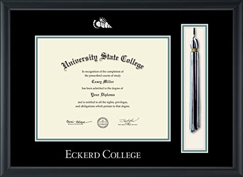 Eckerd College - Officially Licensed - Silver Embossed Tassel Diploma Frame - Document Size 11" x 8.5"