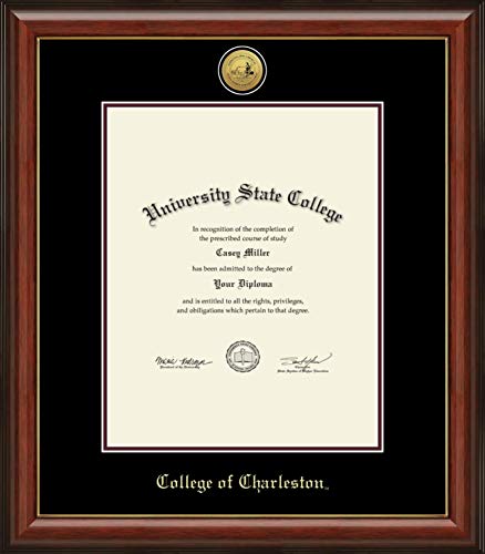 College of Charleston - Officially Licensed - Gold Medallion Diploma Frame - Document Size 16" x 20"