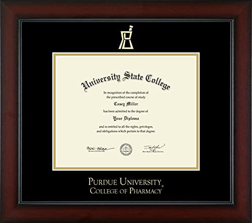 Purdue University College of Pharmacy - Officially Licensed - Bachelor's - Gold Embossed Diploma Frame - Document Size 9.625" x 7.625"