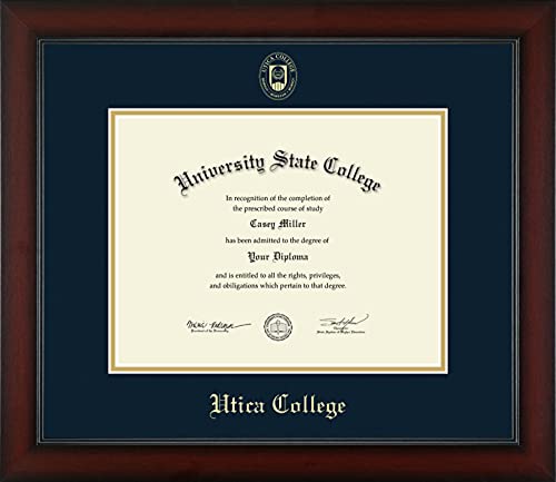 Utica College - Officially Licensed - Bachelor's/Post August 2017 Master's or PhD - Gold Embossed Diploma Frame - Document Size 11" x 8.5"