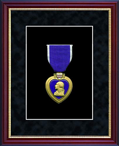 Church Hill Classics Purple Heart Medal Display Frame - Featuring Newport Moulding and Museum-Quality Matting - Made in USA - Photo Size 5" x 7"