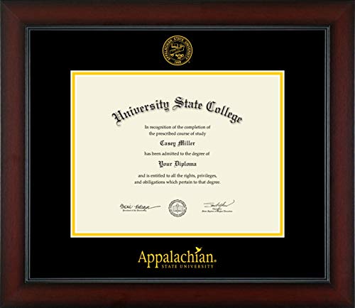 Appalachian State University - Officially Licensed - Yellow Embossed Diploma Frame - Document Size 11" x 8.5"