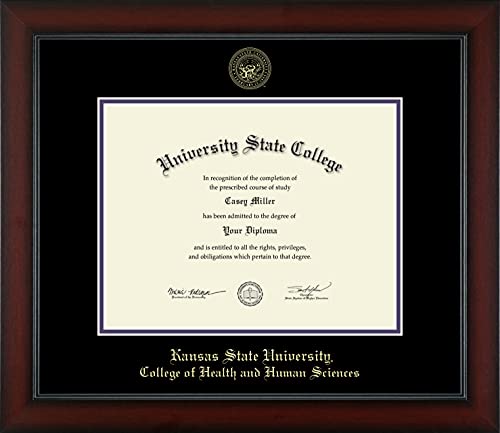 Kansas State University College of Health and Human Sciences - Officially Licensed - Gold Embossed Diploma Frame - Document Size 11" x 8.5"