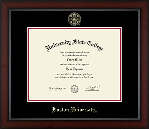 Boston University - Officially Licensed - Gold Embossed Diploma Frame - Document Size 14" x 11"