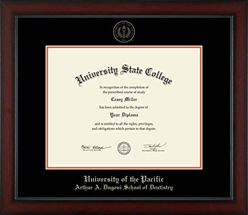 University of the Pacific Arthur A. Dugoni School of Dentistry - Officially Licensed - Gold Embossed Diploma Frame - Document Size 14" x 11"