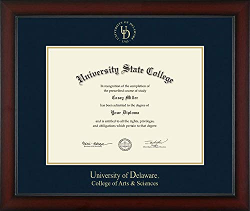 University of Delaware College of Arts & Sciences - Officially Licensed - Gold Embossed Diploma Frame - Document Size 16" x 12"