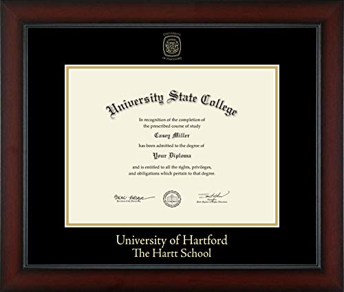 University of Hartford The Hartt School - Officially Licensed - Gold Embossed Diploma Frame - Document Size 12" x 9"