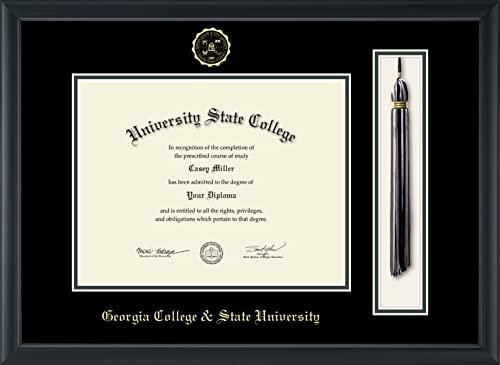 Georgia College & State University - Officially Licensed - Bachelor's or Pre-December 2019 Master's - Gold Embossed Tassel Diploma Frame - Document Size 11" x 8.5"