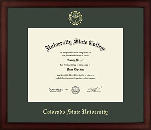 Colorado State University - Officially Licensed - Gold Embossed Diploma Frame - Document Size 11" x 8.5"