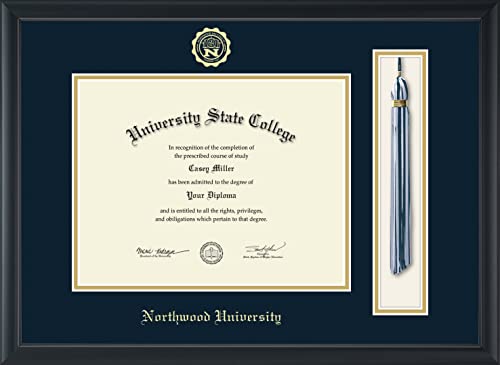 Northwood University in Texas - Officially Licensed - Gold Embossed Tassel Diploma Frame - Document Size 11" x 8.5"