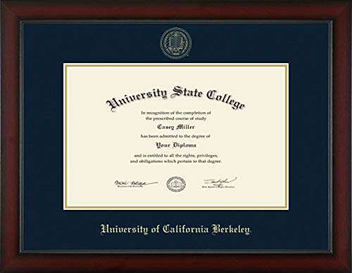 University of California Berkeley - Officially Licensed - Gold Embossed Diploma Frame - Document Size 17" x 11"