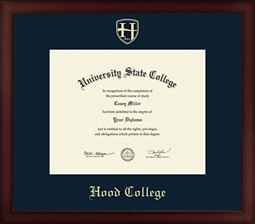 Hood College - Officially Licensed - Gold Embossed Diploma Frame - Document Size 10" x 8"