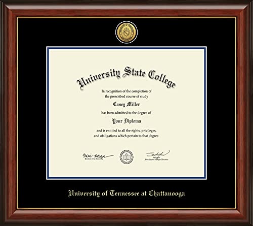 Framerly For The University of Tennessee Chattanooga - Officially Licensed - Gold Medallion Diploma Frame - Document Size 17" x 14"