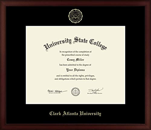 Clark Atlanta University - Officially Licensed - Master's - Gold Embossed Diploma Frame - Document Size 14" x 11"