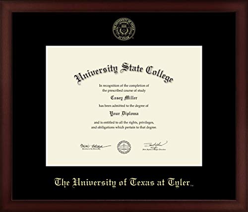 The University of Texas at Tyler - Officially Licensed - Gold Embossed Diploma Frame - Document Size 11" x 8.5"